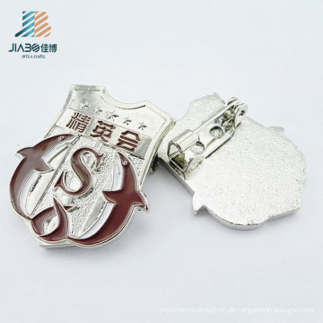 Benutzerdefinierte Werbe Geschenk Emaille Souvenir Metall Silber Abzeichen Pin